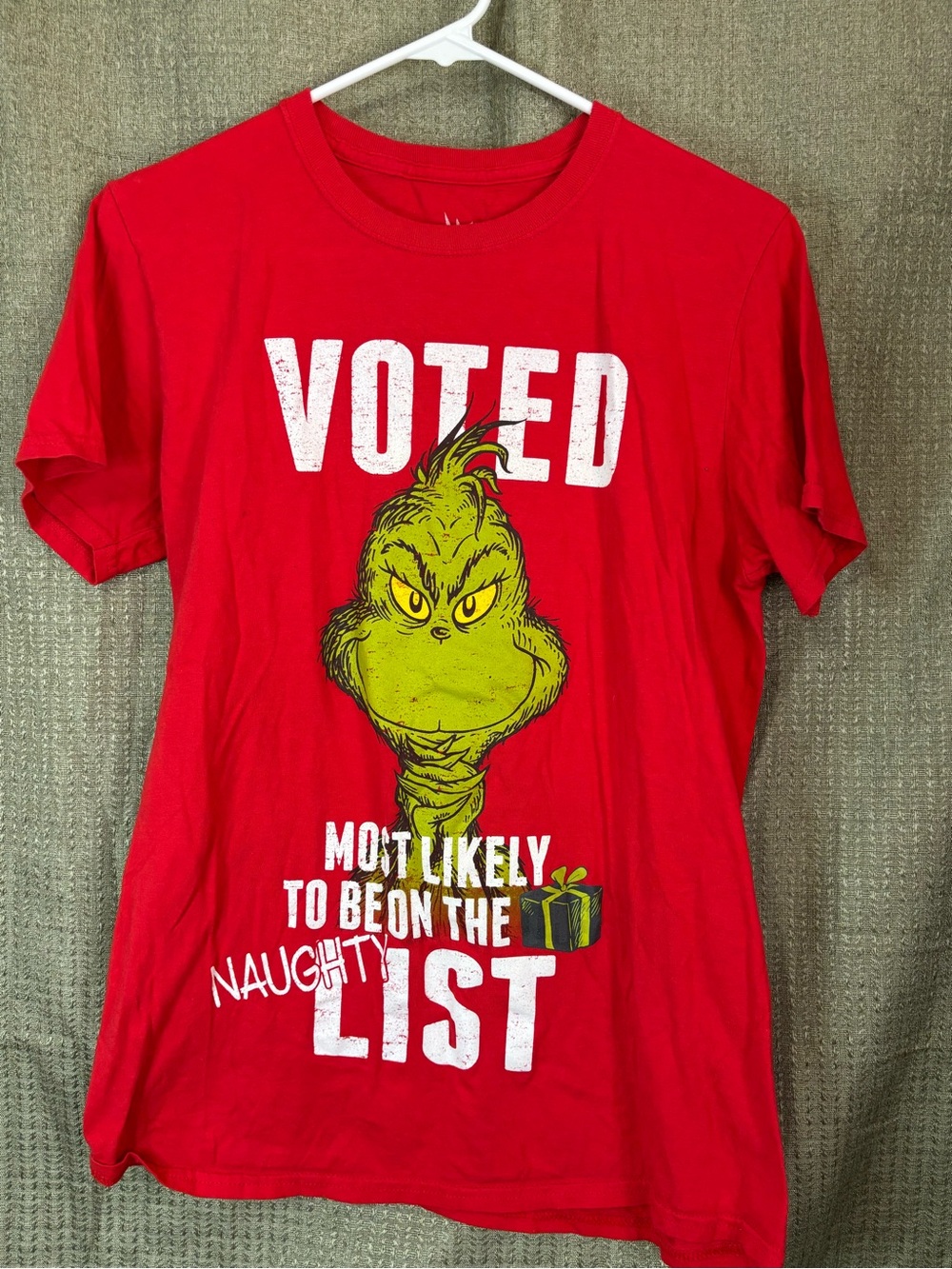 Grinch Graphic Tee - Holiday Novelty Shirt Sz M EUC